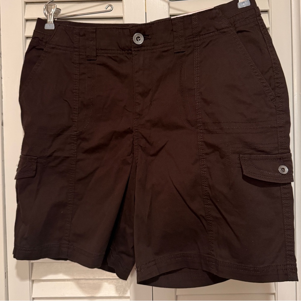 Style & Co. Women's Zig Zag Stitch, Petite Mid-rise Cargo Shorts